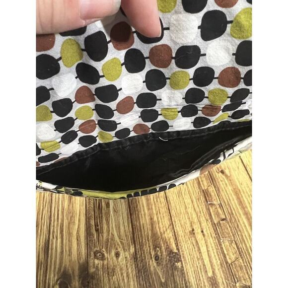 Vera Bradley Quilted Backpack Floral Zipper Pockets Green & Brown - Picture 7 of 13